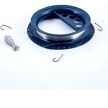 Bahadır Outdoor Kasnak El Oltası Takımı 25 Metre Misinalı - 3 Iğneli Kurşunlu Hazır Olta 10 Adet