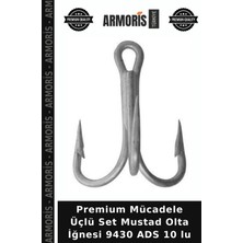 Armoris Premium Mücadele Üçlü Set Mustad Olta Iğnesi 9430 Ads 10 Lu