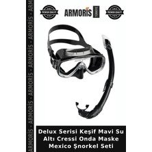 Armoris Delux Serisi Keşif Mavi Su Altı Cressi Onda Maske Mexico Şnorkel Seti