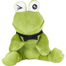Bezos 1430 Peluş Papyonlu Oturan Yeşil Kurbağa -My Friend Toys Bzoshb