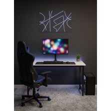 Wadlex Oyuncu Çalışma Masası Bilgisayar Masası Metal Ayaklı Ev ve Ofis Için