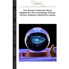 Toz Bulutu Tasarımlı Renk Değiştiren Küre Arkadaşa Hediye Yeniyıl Hediyesi Hediyelik Lamba