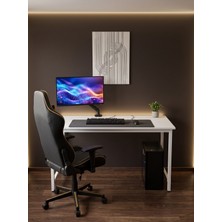 Wadlex Oyuncu Çalışma Masası Bilgisayar Masası Metal Ayaklı Ev ve Ofis Için