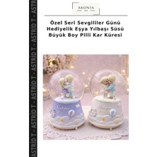 Özel Seri Sevgililer Günü Hediyelik Eşya Yılbaşı Süsü Büyük Boy Pilli Kar Küresi
