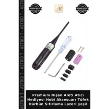 Premium Nişan Aleti Atıcı Hediyesi Hobi Aksesuarı Tüfek Dürbün Sıfırlama Lazeri Yeşil