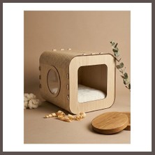 Bezos Özel Tasarım Luna Mdf Kedi Evi ECO123