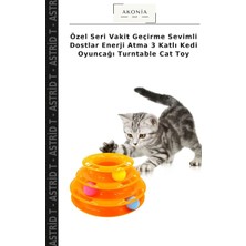 Özel Seri Vakit Geçirme Sevimli Dostlar Enerji Atma 3 Katlı Kedi Oyuncağı Turntable Cat Toy