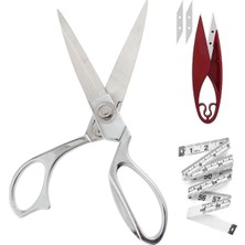 Tr Profesyonel Metal Terzi Makası Gümüş Renkli Büyük Boy 26 cm Set
