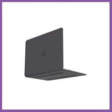 Bezos Macbook Pro 14.2 2021 Macbook Buzlu Kapak - Füme Bzoshb