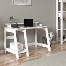 Tr Country Ergonomik Çalışma Masası, Modern Bilgisayar Masası - Beyaz