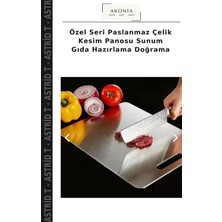 Özel Seri Paslanmaz Çelik Kesim Panosu Sunum Gıda Hazırlama Doğrama
