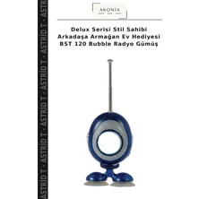 Delux Serisi Stil Sahibi Arkadaşa Armağan Ev Hediyesi Bst 120 Bubble Radyo Gümüş
