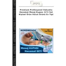 Premium Profesyonel Vakumlu Hacamat Masaj Kupası 12'li Set Kişisel Ürün Vücut Ürünü Ev Tipi