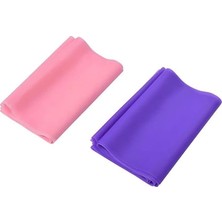Tr Pilates Bandı Plates Egzersiz Direnç Lastiği Seti (Fuşya)