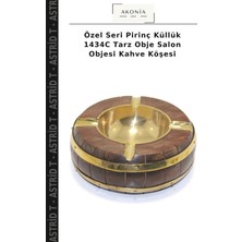 Özel Seri Pirinç Küllük 1434C Tarz Obje Salon Objesi Kahve Köşesi