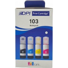 Tr Dpi Toner Epson T103 Kartuş 4'lü Set Muadil Mürekkep Takım (Cmyk) 70 ml T103