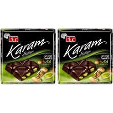 Tr Karam%54 Kakaolu Antep Fıstıklı Bitter Çikolata 60 G (2 Paketi)