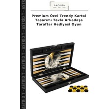 Premium Özel Trendy Kartal Tasarımı Tavla Arkadaşa Taraftar Hediyesi Oyun