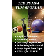 Tr Çok Amaçlı Top Pompası, Futbol Basketbol Voleybol Pilates Topu ve Denge Diski Uyumlu, Siyah