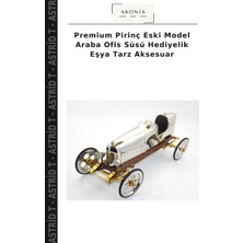 Premium Pirinç Eski Model Araba Ofis Süsü Hediyelik Eşya Tarz Aksesuar