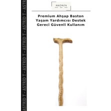 Premium Ahşap Baston Yaşam Yardımcısı Destek Gereci Güvenli Kullanım