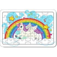 Tr Lipyos Unicorn ve Müzik 54 Parça Çocuklar Için Ahşap Puzzle 1095
