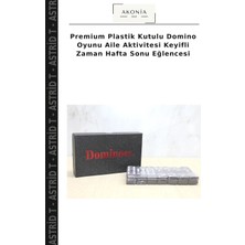 Premium Plastik Kutulu Domino Oyunu Aile Aktivitesi Keyifli Zaman Hafta Sonu Eğlencesi