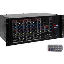 Tr Lastvoice GOLD-2550 2X500 Watt Hat Trafolu Mikser Amfi, 8 Kanal, Ekho ve Reverb Efekti, USB Mp3 P