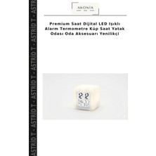 Premium Saat Dijital LED Işıklı Alarm Termometre Küp Saat Yatak Odası Oda Aksesuarı Yenilikçi