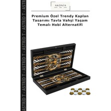 Premium Özel Trendy Kaplan Tasarımı Tavla Vahşi Yaşam Temalı Hobi Alternatifi