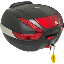 Tr XT62-B 38 Litre Motosiklet Arka Çanta Tak Çıkart Özellikli Siyah Su Geçirmez Abs Top Case Ü