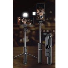 Tr S03 LED Işıklı Tripod Bluetooth Kumandalı Üçü Birarada Selfie Çubuğu Monopod