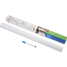 Tr Beyaz Yazı Tahtası 45X200 cm Duvara Yapışan Yapışkanlı Beyaz Yazı Tahtası Sticker Board