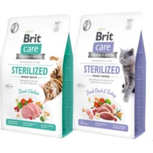 Tr Sterilized Urinary Tavuklu 2kg +Sterilized Weight Control Tahılsız Ördekli Kedi Maması 2kg