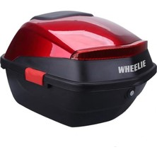 Tr XT88-BR 32 Litre Motosiklet Arka Çanta Koyu Kırmızı Parlak Su Geçirmez Abs Çift Kilitleme �