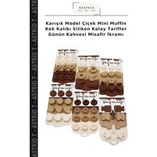 Karışık Model Çiçek Mini Muffin Kek Kalıbı Silikon Kolay Tarifler Günün Kahvesi Misafir Ikramı