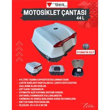 Tr Bike Sky Tien 44 Litre Motosiklet Çantası - Gri - Otomatik Kilit