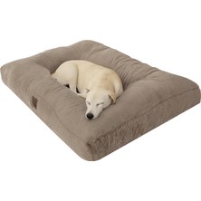 Tr Max Köpek Yatağı Vizon - Ultra Yumuşak Peluş Kumaş, Nefes Alabilen Hava Dolaşımı, Sakinl
