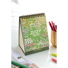 Tr 2027 Yılı Üstten Spiralli Masa Takvimi Manzara - 15X12 cm