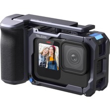 Tr Street Grip Kit Gopro 9 – 13 Için, Metal Rabbit-Cage Kamera Tutacağı, Basmalı Şalter Tasar
