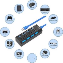 Tr 4 Port USB 3.0 Hub Çoğaltıcı Anahtarlı Splitter, DRWLL301