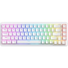 Tr K709 65% Wired Gasket Rgb Gaming Keyboard, 68 Keys Hot-Swap Compact Mechanical Keyboard W/free-Mo