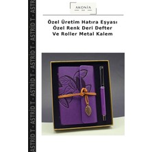 Özel Üretim Hatıra Eşyası Özel Renk Deri Defter ve Roller Metal Kalem