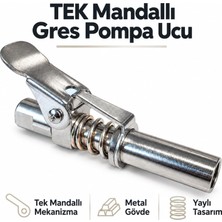 Tr Tek Mandallı Gres Pompa Ucu Gresörlük Kilitli Yağlama Tabancası Adaptörü Pratik Bağlantı