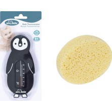 Tr Bebek Banyo Seti(Banyo Derecesi+Banyo Süngeri+ Makas Seti) Siyah SV0140