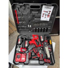 Tr Kimmer Plus 21V Li-Ion 5'li Akülü Makine Seti – Devir Ayarlı Taşlama, Somun Sıkma, Darbeli