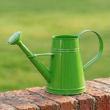 Tr Stella 3 Litre Metal Çiçek Bahçe Sulama Kabı – Modern Dekoratif Çok Amaçlı Sulak (Yeşil