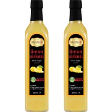 Tr Limon Sirkesi 500 ml x 2 Adet Doğal Fermantasyon Içilebilir Katkısız Cam Şişe