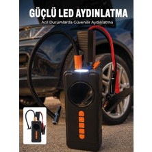Tr 10000MAH Şarjlı Araç Kompresörü Akü Takviye Cihazı Powerbank Özellikli Dijital Lastik Şi