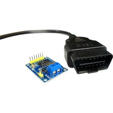 Tr ] 30 cm 16 Pin Obdıı Obd2 Teşhis Konnektör Kablosu, Erkek (Tipik Araç Adaptörü) MCP2515 Can